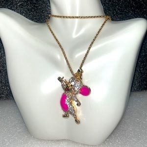 Betsey Johnson Singing-Mouse Pendant Necklace
